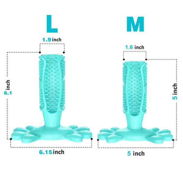 Brosse à Dents en Caoutchouc Naturel pour Chien – Jouet à Mâcher Nettoyant