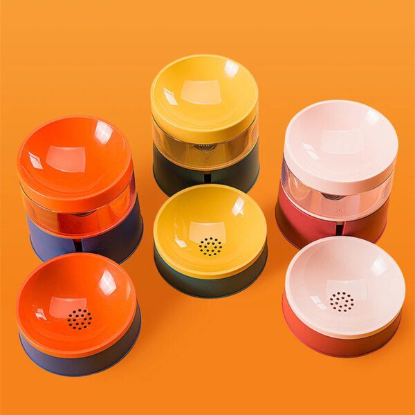 Fontaine à eau automatique & double bol d’alimentation