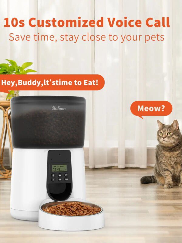 Distributeur automatique de croquettes Balimo 4 L – 4 repas/jour