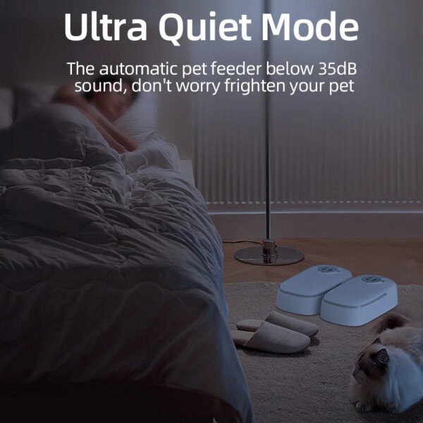 Mangeoire automatique 2 repas pour chien & chat – Nourriture sèche