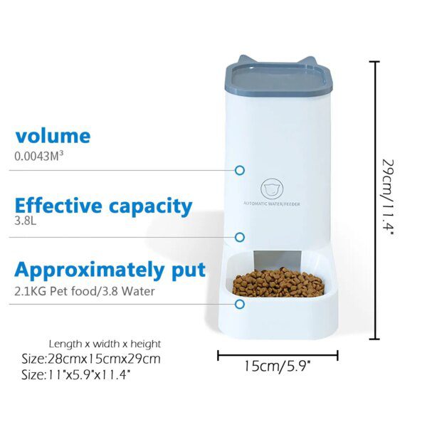 Distributeur automatique de croquettes & eau 3,8 L