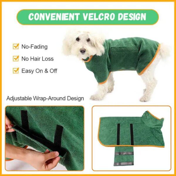 peignoir chien de bain pour chien, serviette pour animal de compagnie