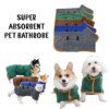 peignoir chien de bain pour chien, serviette pour animal de compagnie