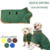 peignoir chien absorbant pour chien, serviette de bain pour animaux de compagnie