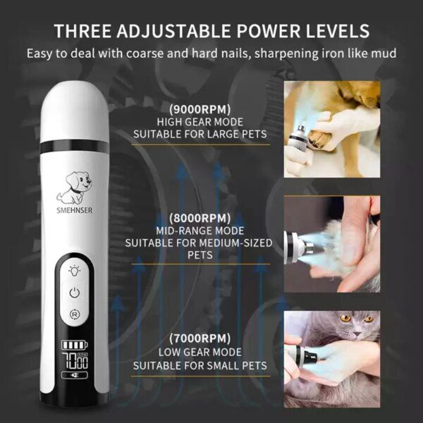 coupe ongle chien électrique pour animaux de compagnie, tondeuse à ongles pour chiens et chats