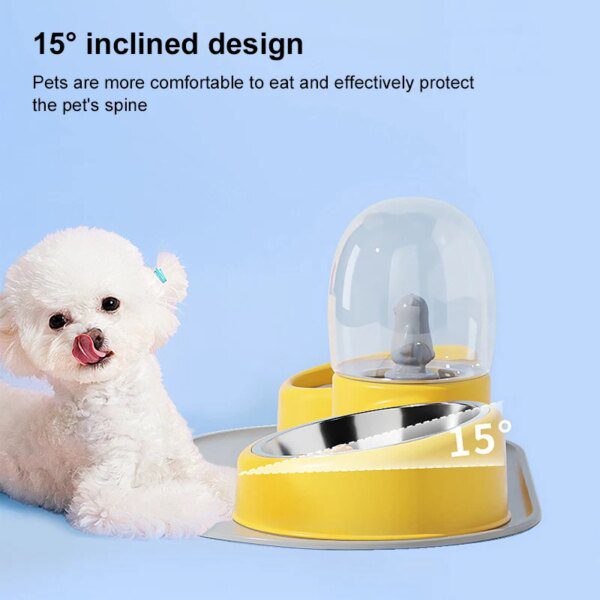 Gamelle Chien & Chat Automatique Double Bol – Inox Grande Capacité