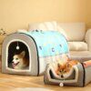 Lit d’hiver chaud pour chien & chat – Tente de sommeil profond