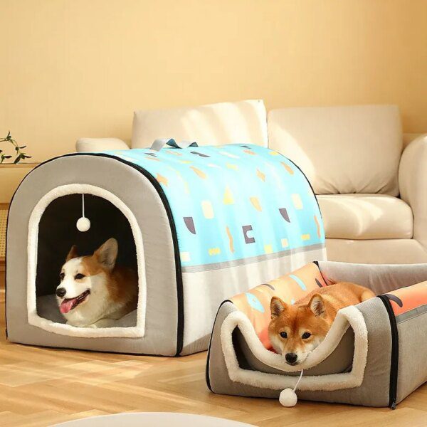 Lit d’hiver chaud pour chien & chat – Tente de sommeil profond