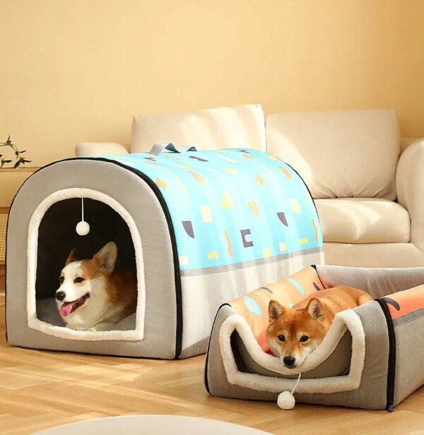 Lit d’hiver chaud pour chien & chat – Tente de sommeil profond