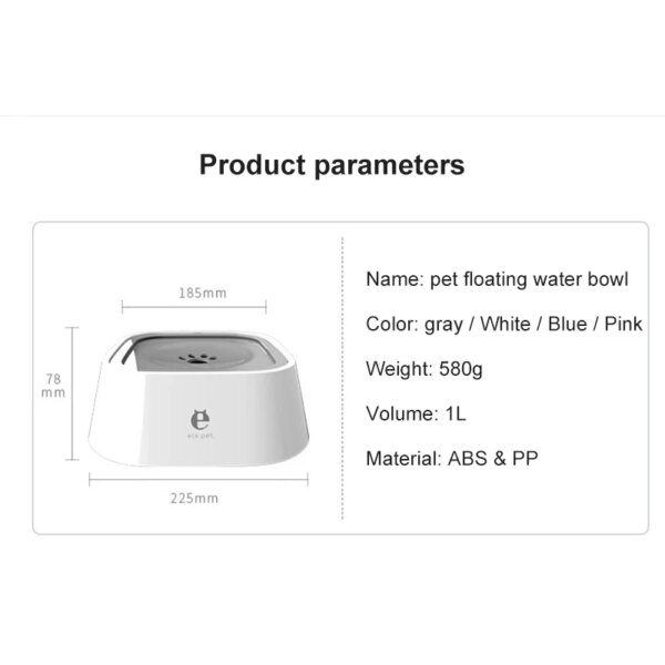 Fontaine à Eau Anti-Éclaboussures pour Chiens & Chats – Bol Flottant