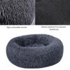 Coussin chien XXL rond apaisant en peluche – Le lit cocon qui calme
