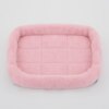 Panier chien d'animaux de compagnie, en peluche douce, niche carrée, pour chats