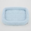 Panier chien d'animaux de compagnie, en peluche douce, niche carrée, pour chats
