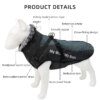 Veste imperméable avec col en fourrure pour grand chien – Protection hiver
