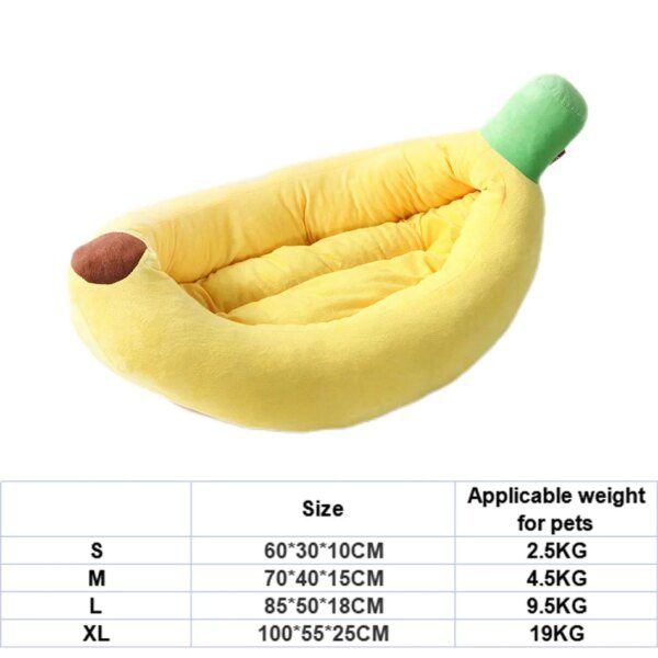Lit banane super doux pour chien & chat – Coussin niche apaisant