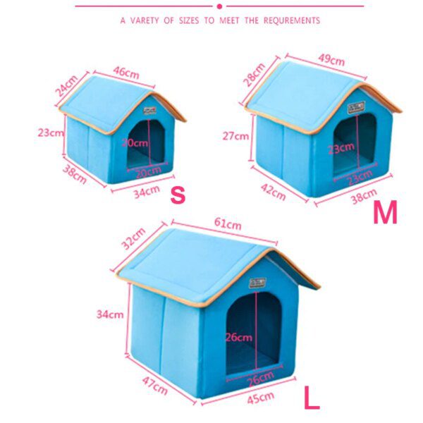 Coussin canapé pour chien & chat – Niche pliable avec tapis double usage