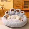 82054-7487aa.jpg Panier-lit rond en peluche pour chien et chat – Patte d’ours XXL