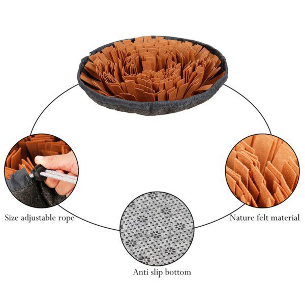 Tapis de Reniflage Antidérapant & Portable – Alimentation Lente, Anti-Stress