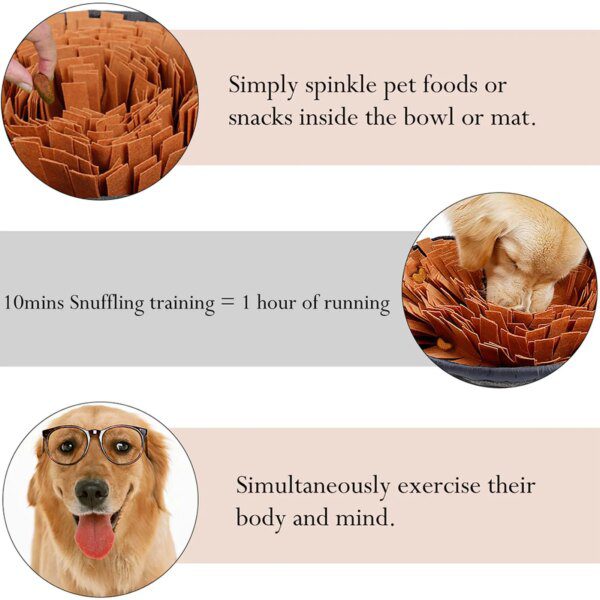 Tapis de Reniflage Antidérapant & Portable – Alimentation Lente, Anti-Stress