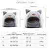Lit d’hiver chaud pour chat – Grotte cocoon amovible