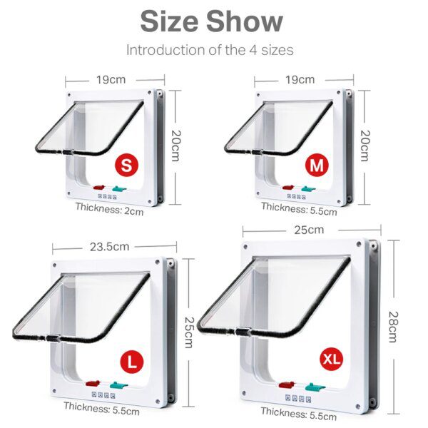 Chatière Chat Intelligente à 4 Voies