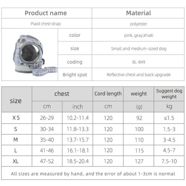 Harnais Chat & Chien avec Laisse – Gilet Respirant en Maille