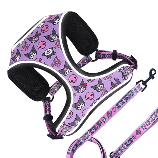 Harnais chat réfléchissant pour chien, ensemble de laisses de marche souples et réglables