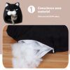 Lit fermé doux pour chat – Niche en forme de chat avec tapis