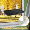 Hamac de fenêtre pliable pour chat – Lit suspendu à ventouses, perchoir chaud