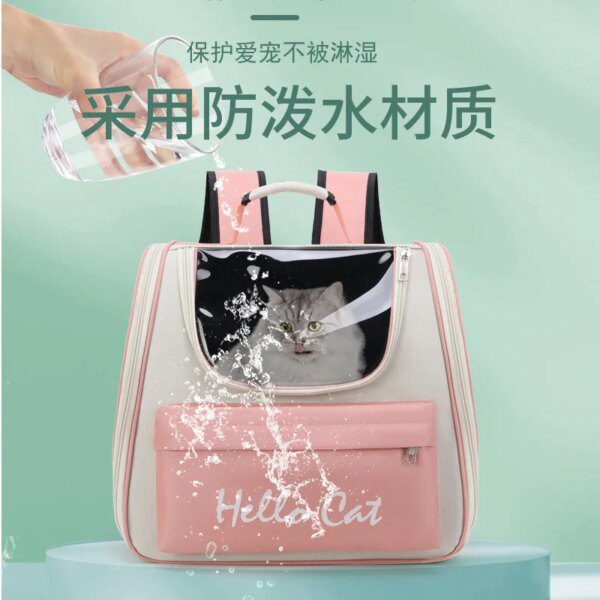 Sac à dos chat transparent – Transport respirant et portable