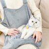 Sac à dos chat – Pochette de transport poitrine en peluche