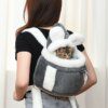 Sac à dos chat en peluche – Sac de poitrine chaud et doux