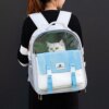 Sac à dos chat en toile respirante – Transport de voyage pour chat