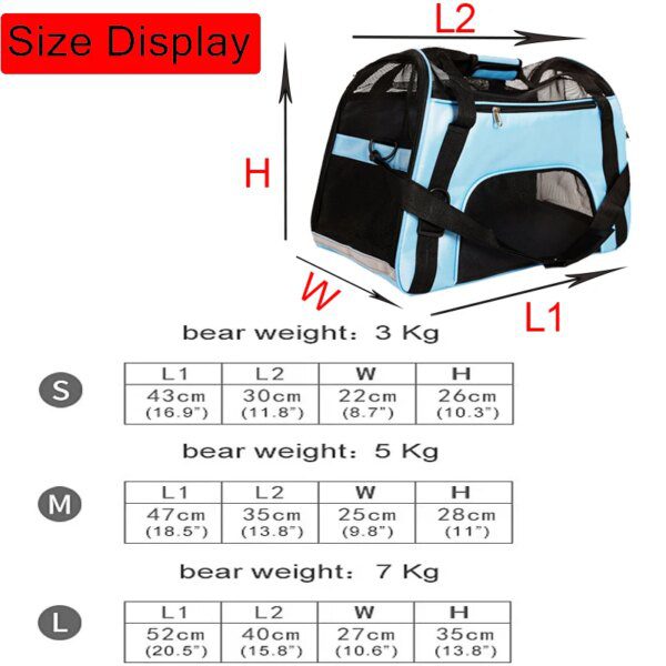 Sac de Transport Souple pour Chat & Chien – Pliable