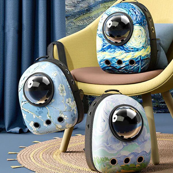 Grand sac à dos capsule pour gros chat – Transport respirant