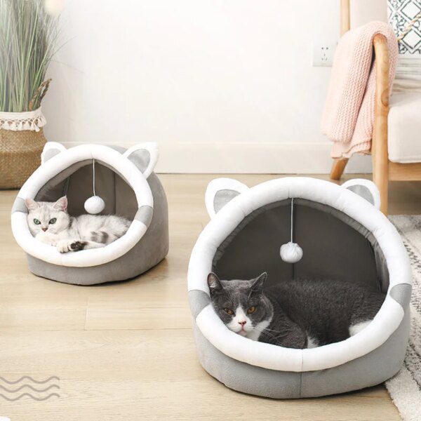 Niche pour Chat d’Hiver Confortable – Grotte Intérieure