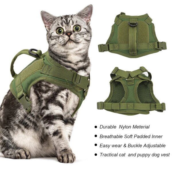 Harnais Chat Tactique Militaire en Nylon