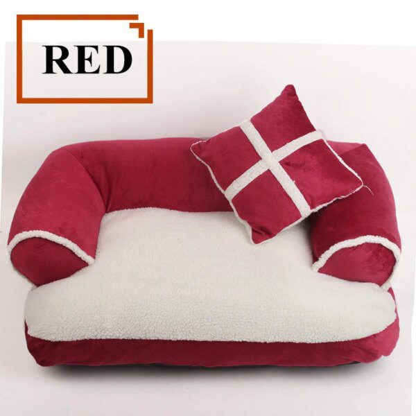 89016-bd2bbb.jpg Panier niche doux rayé corail chien chat