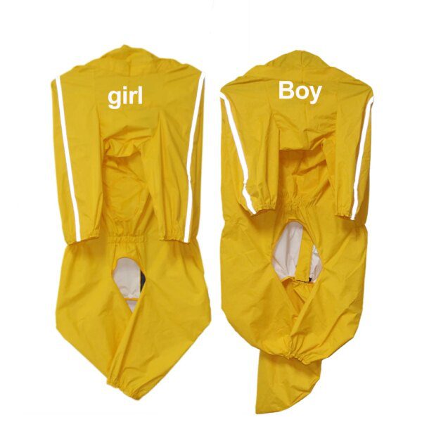 Manteau coupe-vent à capuche couvrant quatre pattes pour chien – Protection