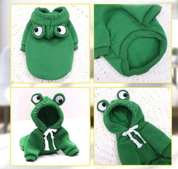 Manteau d’hiver à capuche en polaire motif fruit pour chien & chat