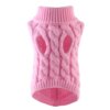 Pull col roulé chaud maille laine petit chien 4 tailles