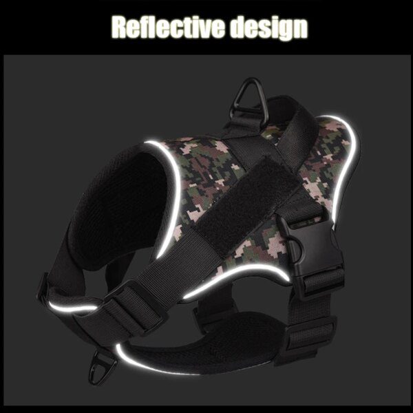 Harnais Chien Sans Tirer Réfléchissant & Personnalisable – Respirant