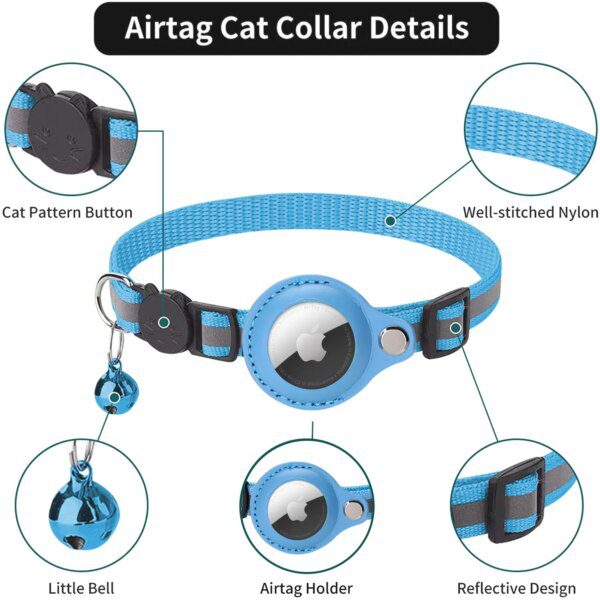 90694-087d0d.jpg Collier Chat Anti-Perte Compatible Apple AirTag – Protection Sécurisée