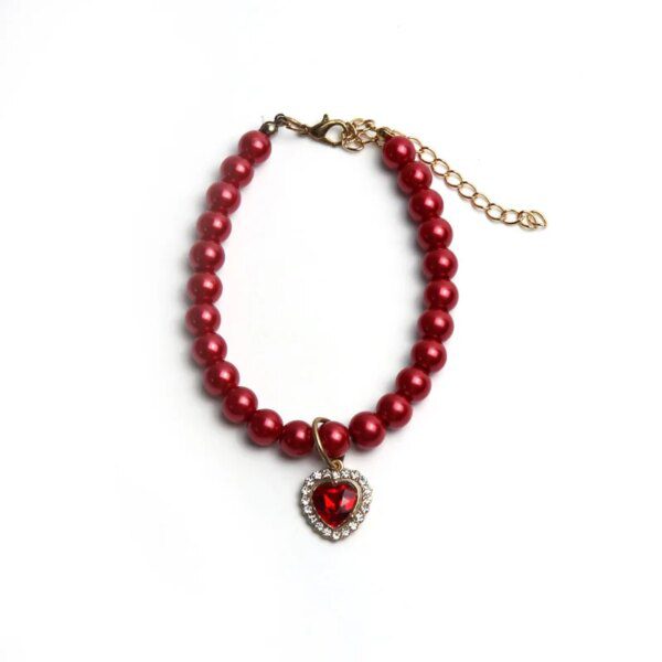 Collier chat luxe bijou perles cristal