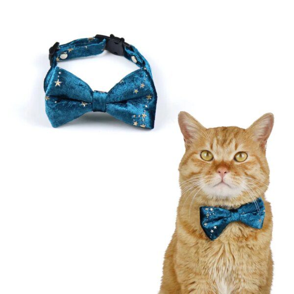 Nœud papillon en velours pour chat – Accessoire élégant