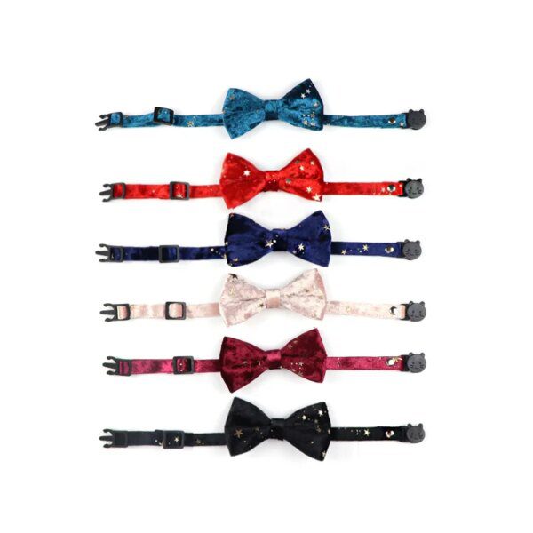 Nœud papillon en velours pour chat – Accessoire élégant