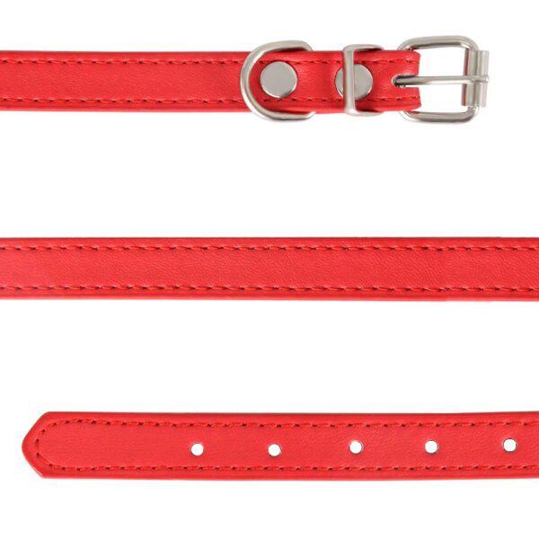 Collier Chat & Chiot en Cuir Coloré – Personnalisé avec Nom