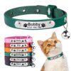 Collier Chat Personnalisé en Cuir Écologique – Gravure Laser Inaltérable