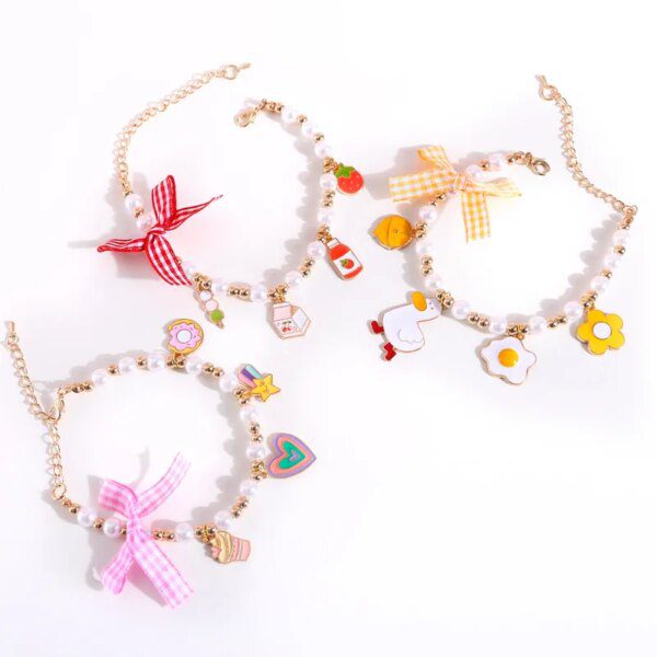 Collier Chat Princesse en Perles – Bijou Élégant pour Fêtes