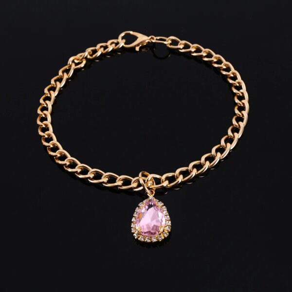 Collier chat chaîne dorée pendentif